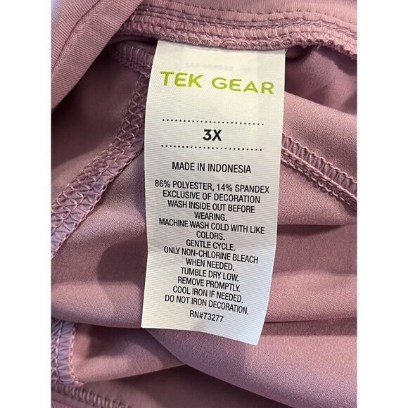 Tek Gear Women's Plus Size 3X Mid Rise Workout Shorts Relaxed Fit Lavender - Picture 5 of 7
